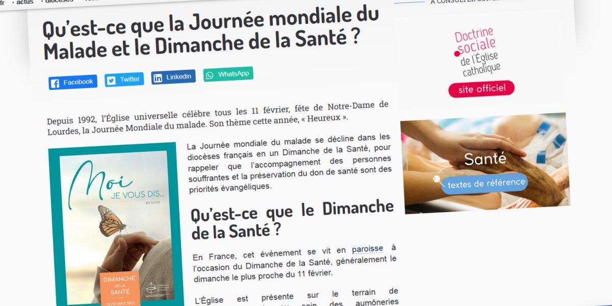 Dimanche de la Santé - 12 février 2023